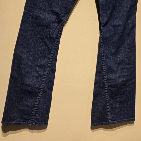 True Religion Twisted Seam Low Rise Dark Wash Flare Jeans Size 29 - Picture 3 of 9